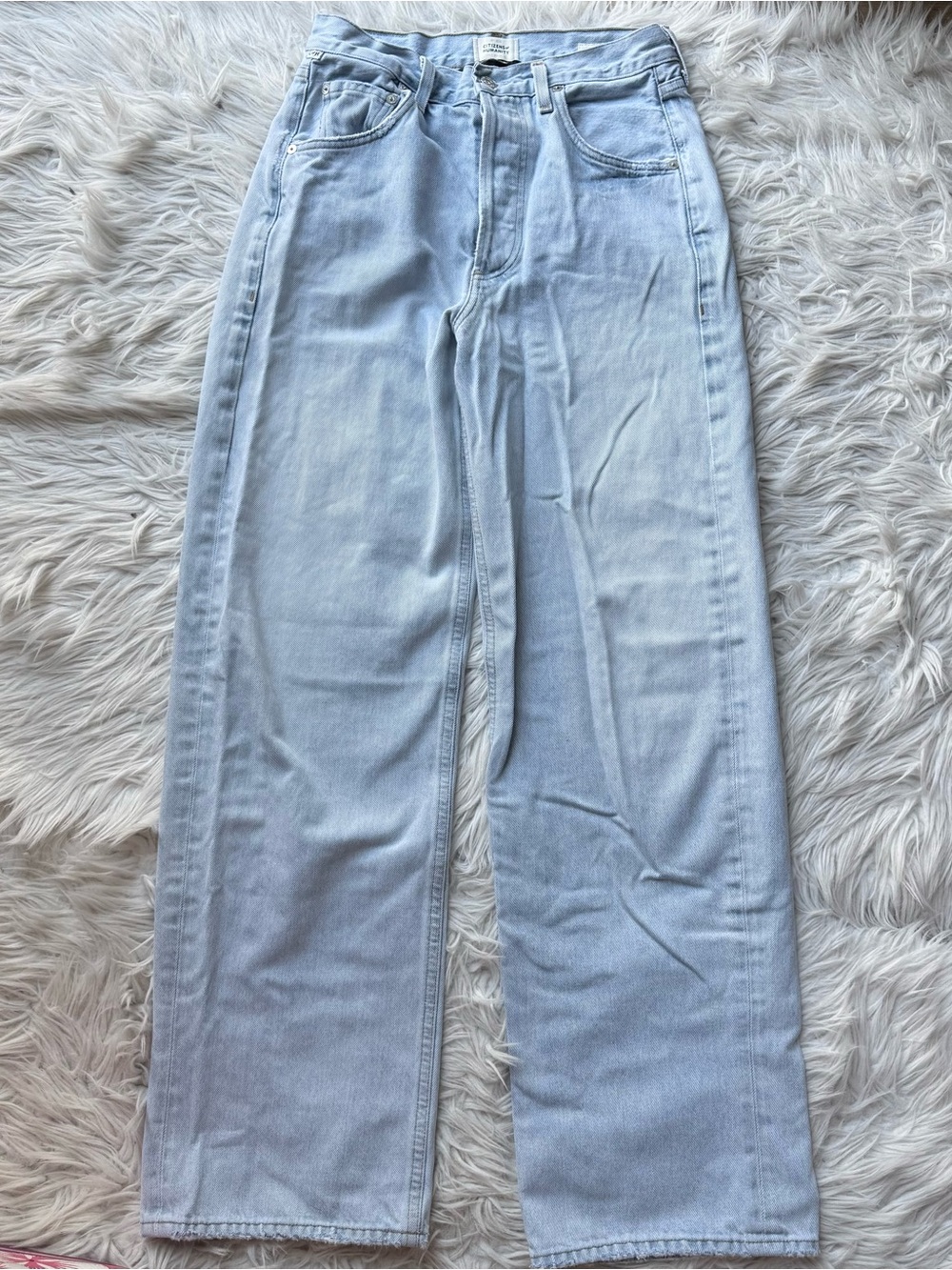 Citizens of Humanity COH Ayla Denim Jeans 24 Light Wash Baggy Wide Leg - Picture 14 of 16